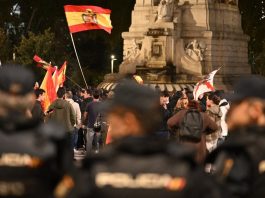 Dos detenidos y cargas policiales en una manifestación con saludos nazis y cánticos fascistas en Ferraz