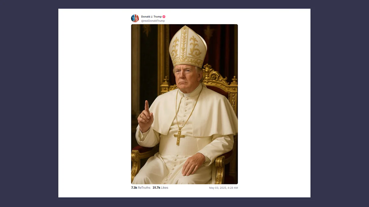Inteligencia artificial: Trump se hace papa